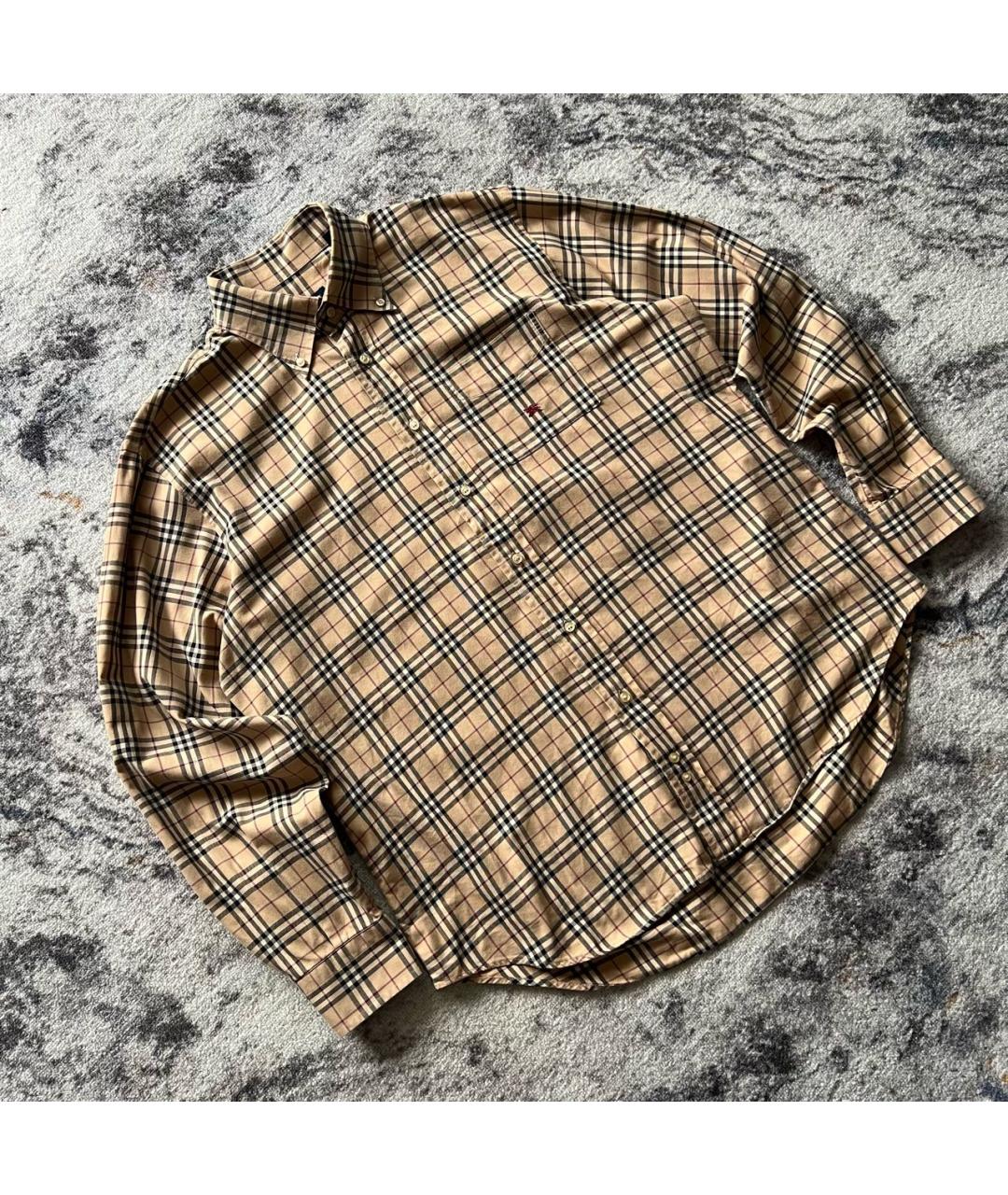 BURBERRY Коричневая хлопковая кэжуал рубашка, фото 5