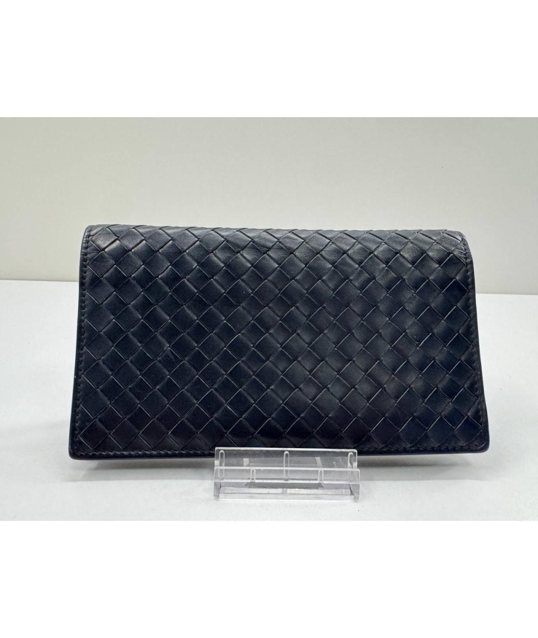 BOTTEGA VENETA Синий кожаный кошелек, фото 2