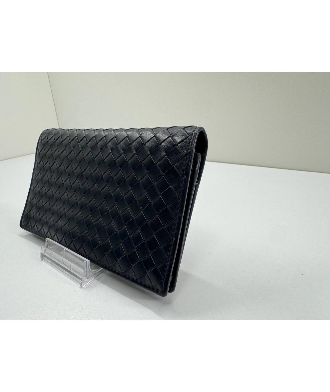 BOTTEGA VENETA Синий кожаный кошелек, фото 3