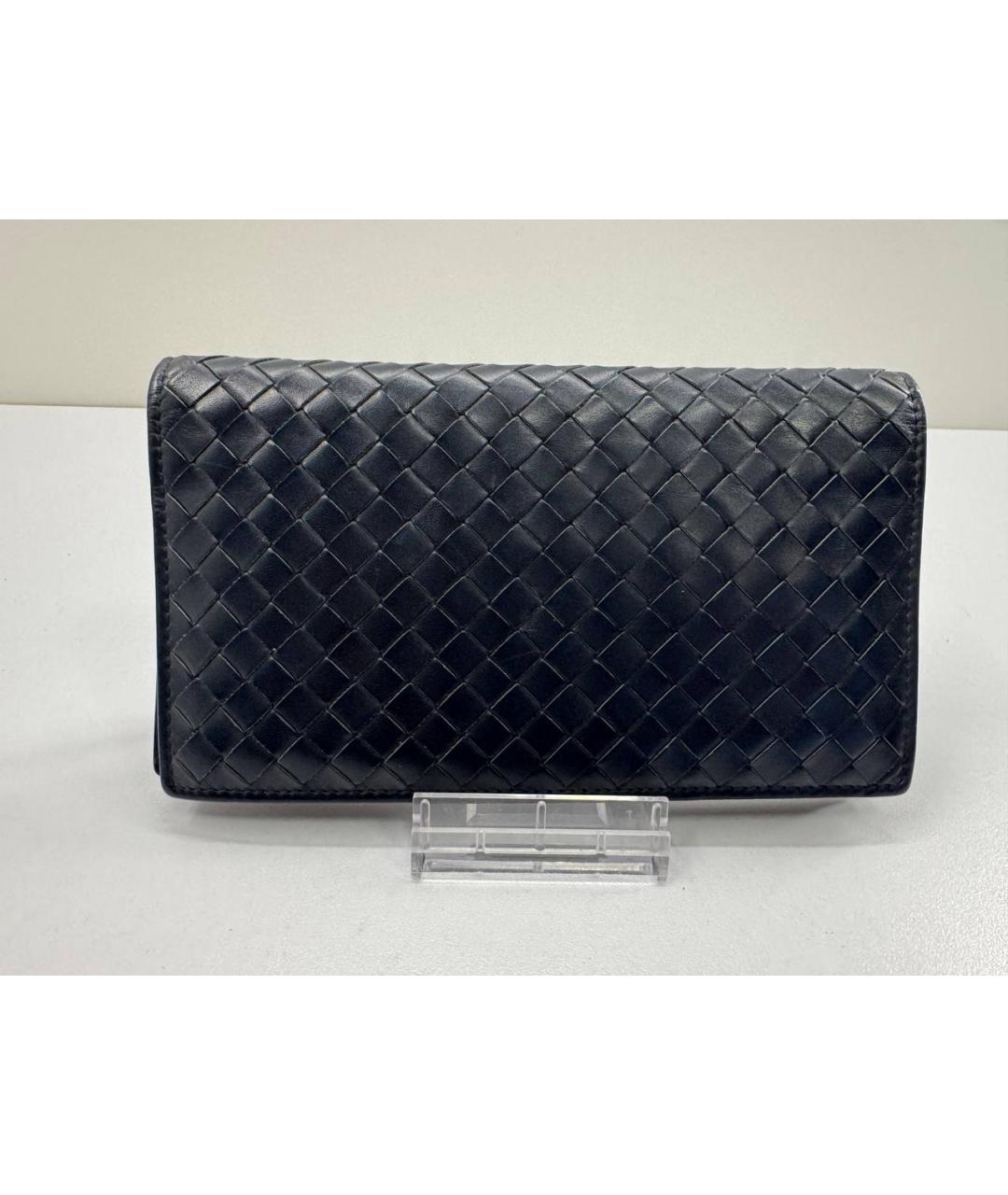BOTTEGA VENETA Синий кожаный кошелек, фото 5