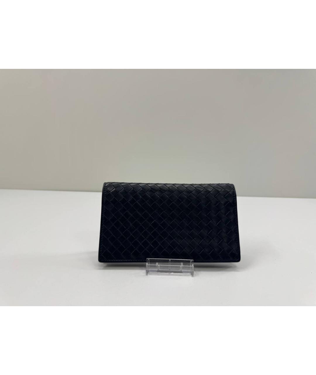 BOTTEGA VENETA Синий кожаный кошелек, фото 8