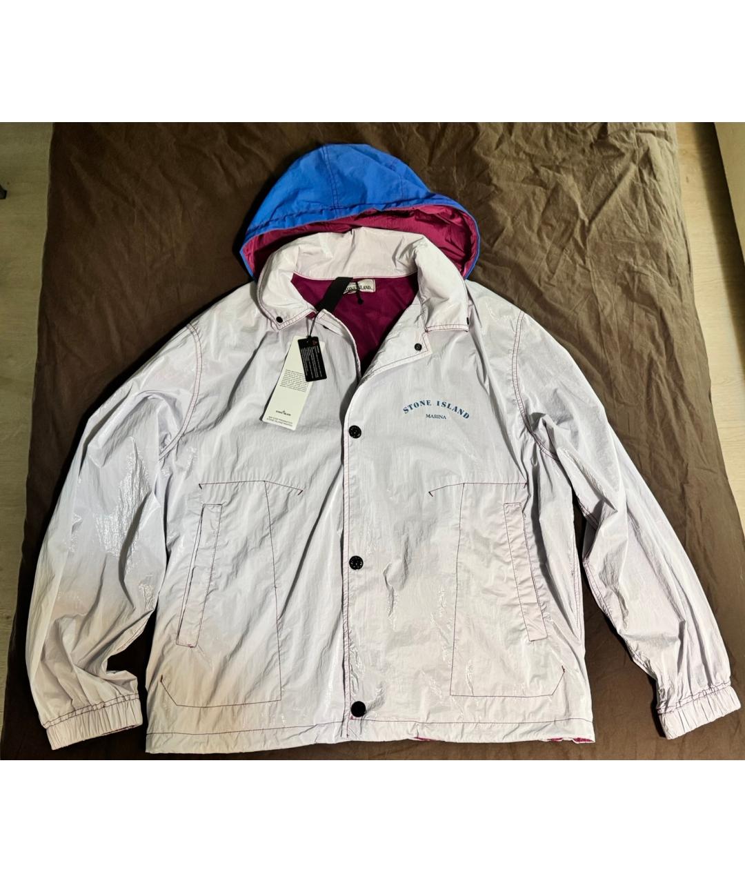 STONE ISLAND Белая полиамидовая куртка, фото 6