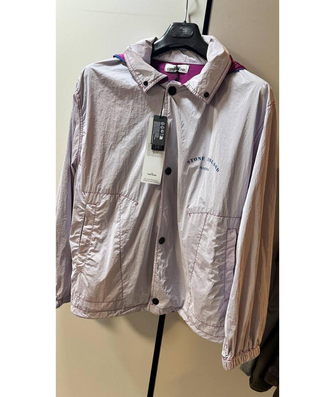 STONE ISLAND Белая полиамидовая куртка, фото 5