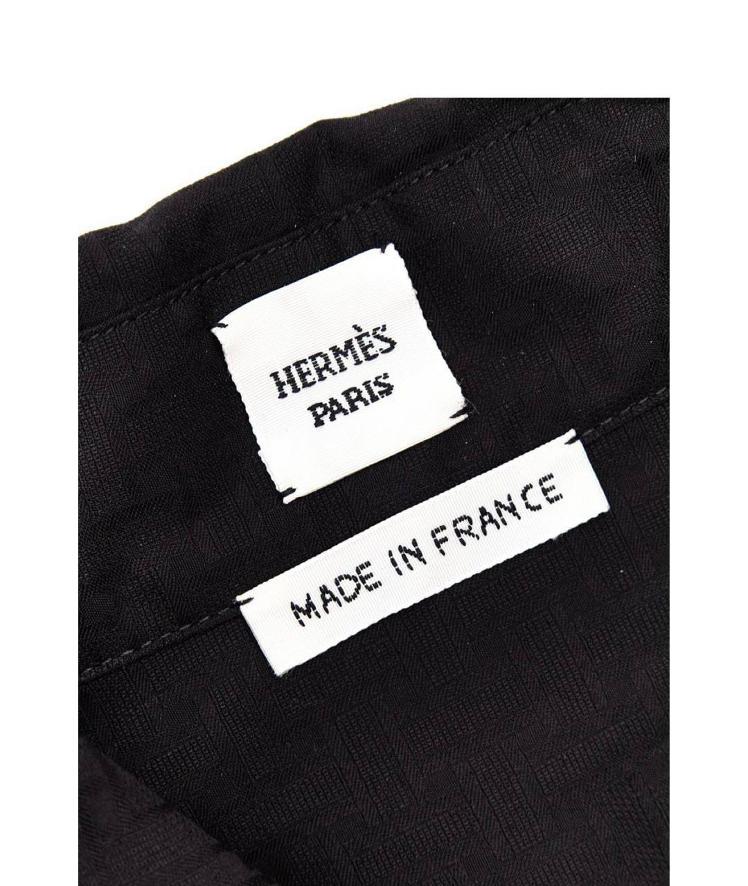 HERMES Черное хлопковое повседневное платье, фото 3