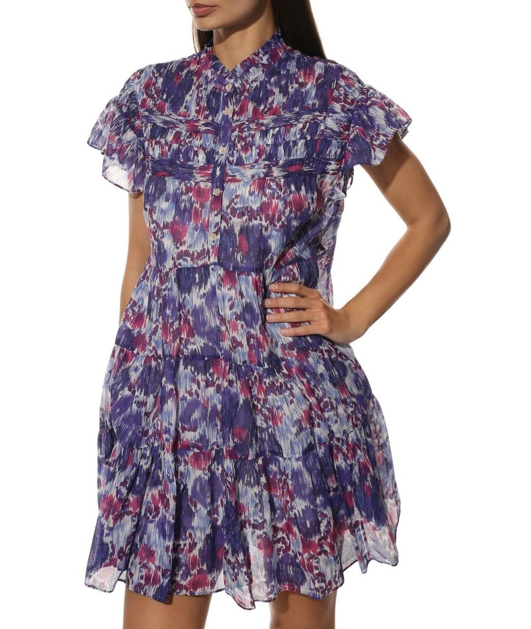 ISABEL MARANT ETOILE Мульти хлопковое коктейльное платье, фото 3