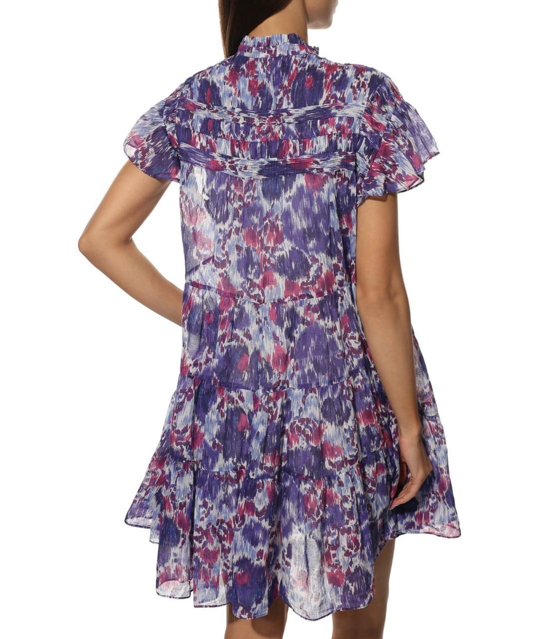ISABEL MARANT ETOILE Мульти хлопковое коктейльное платье, фото 4