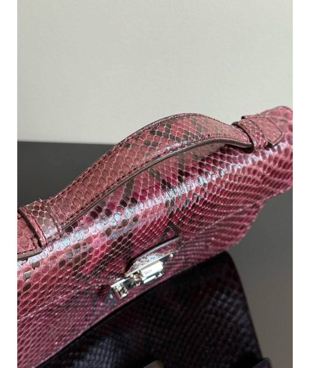 GUCCI Фиолетовая сумка с короткими ручками из экзотической кожи, фото 7