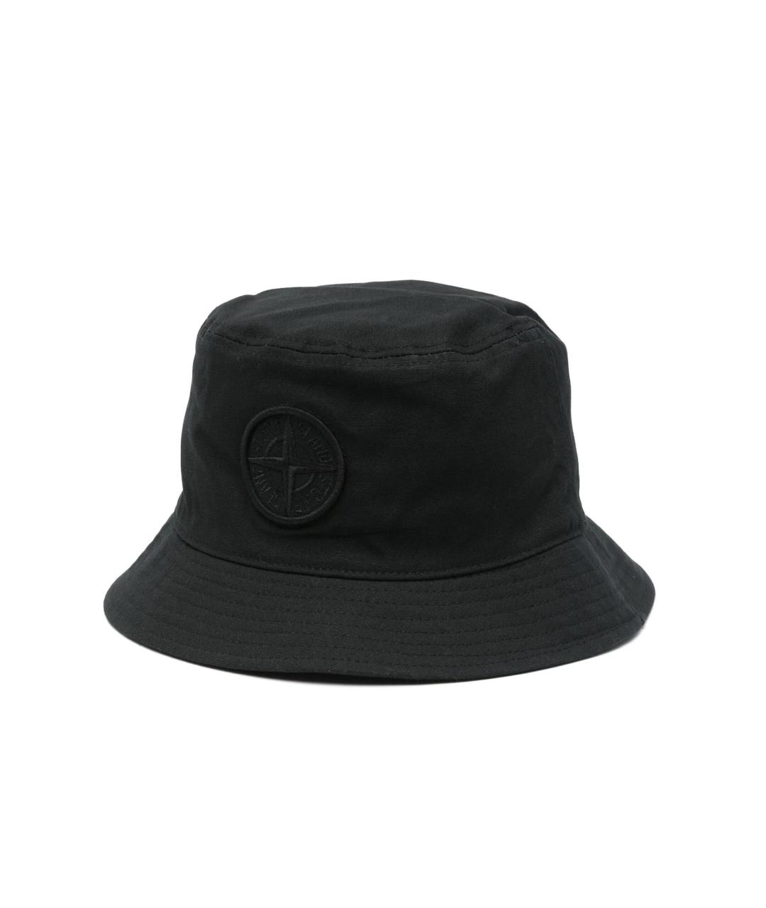 STONE ISLAND Черная хлопковая шляпа, фото 1