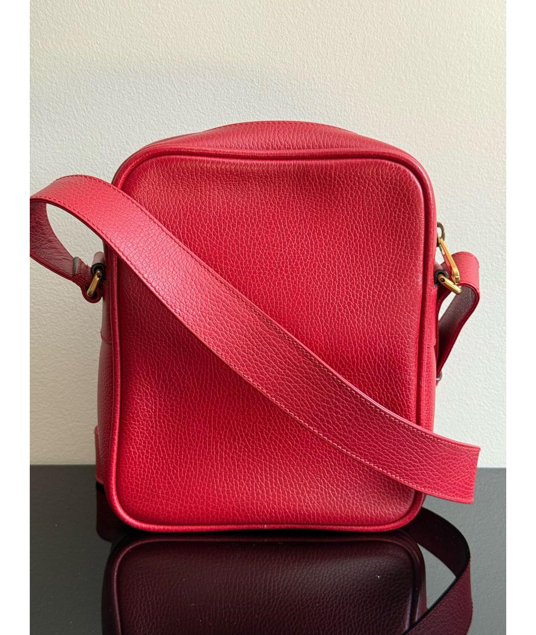 GUCCI Красная кожаная сумка на плечо, фото 3