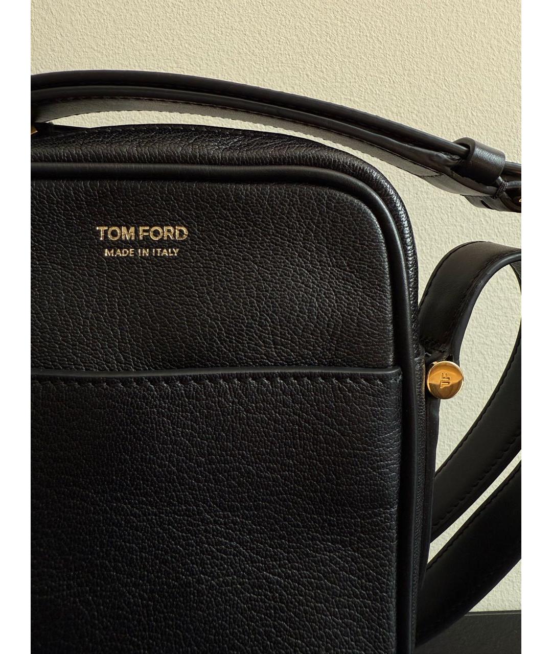 TOM FORD Черная кожаная сумка на плечо, фото 5