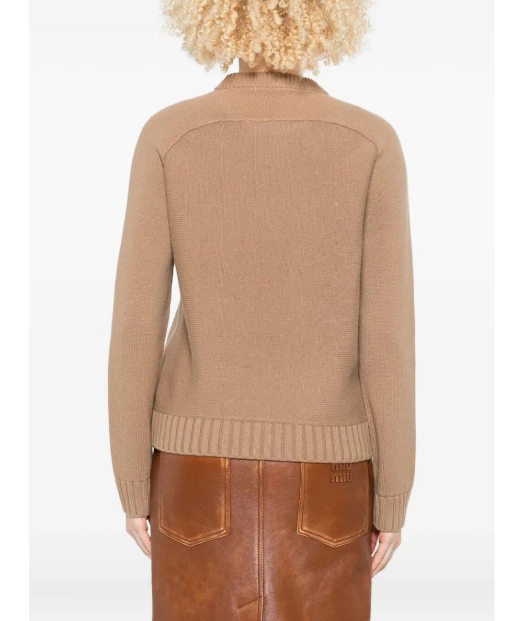 GUCCI Бежевый шерстяной джемпер / свитер, фото 2