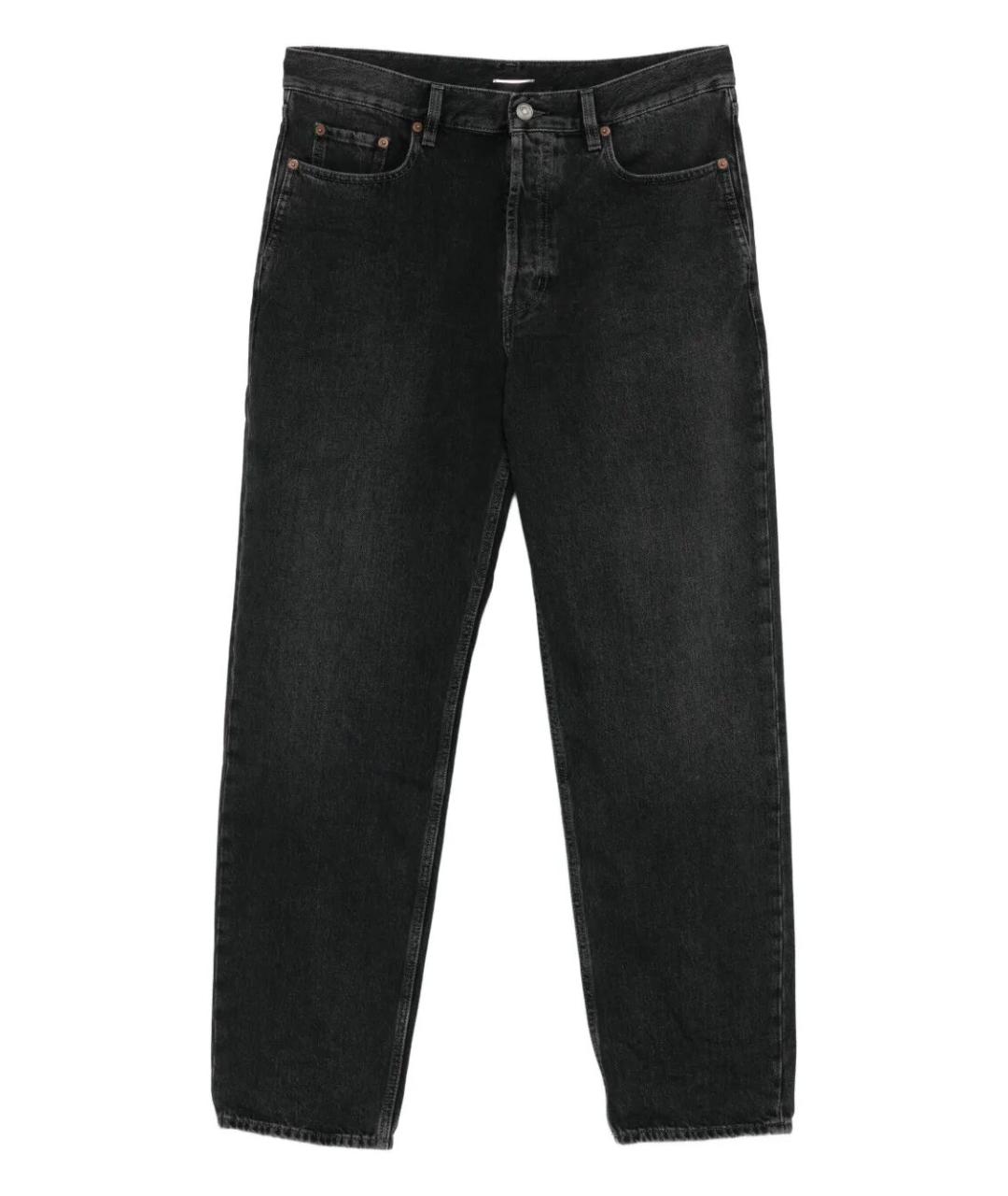 SAINT LAURENT Черные хлопковые прямые джинсы, фото 1