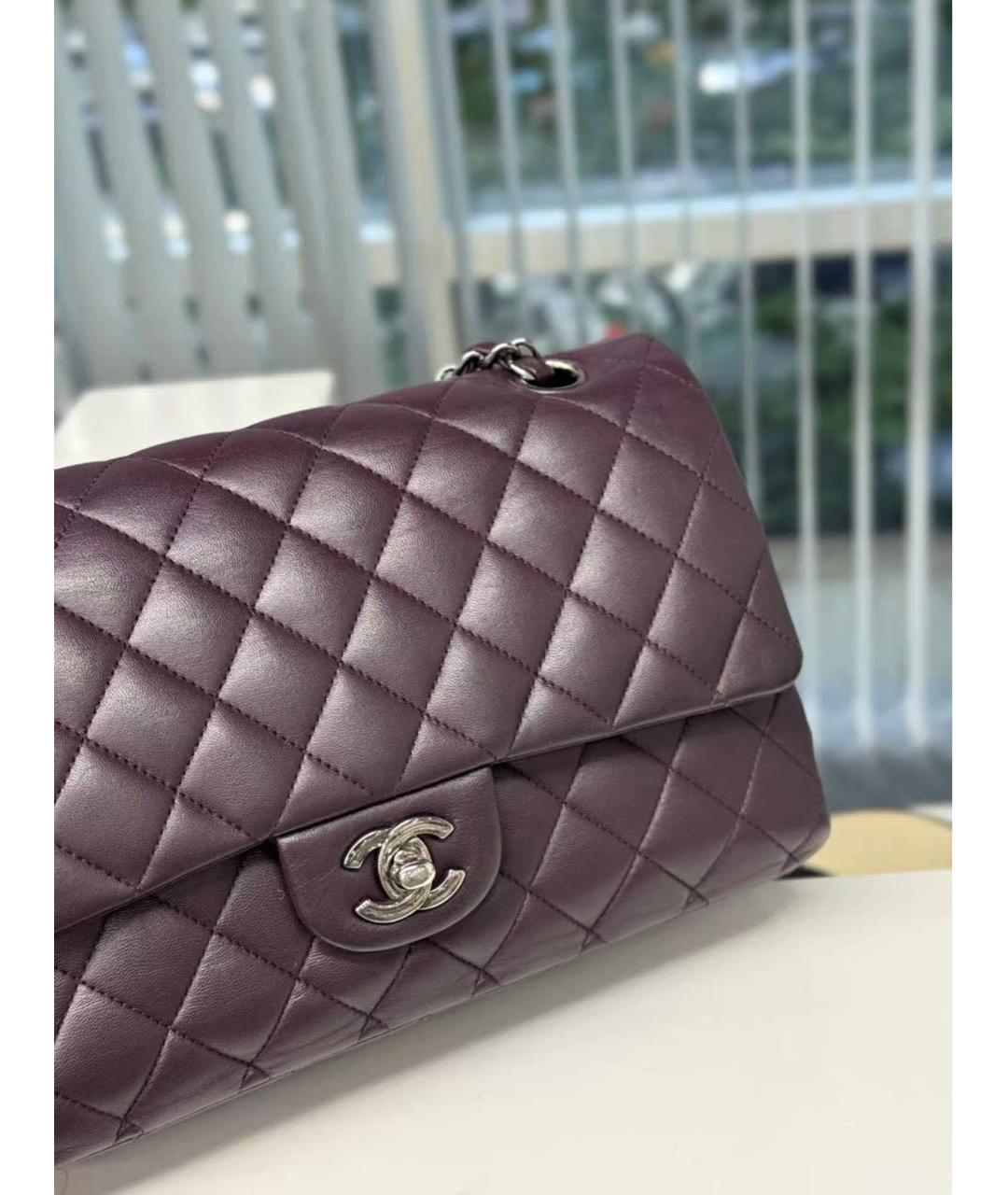 CHANEL Фиолетовая кожаная сумка через плечо, фото 5