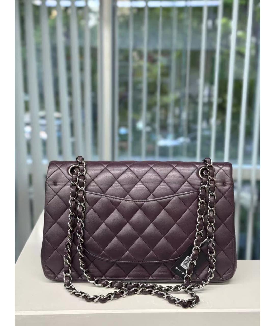 CHANEL Фиолетовая кожаная сумка через плечо, фото 3