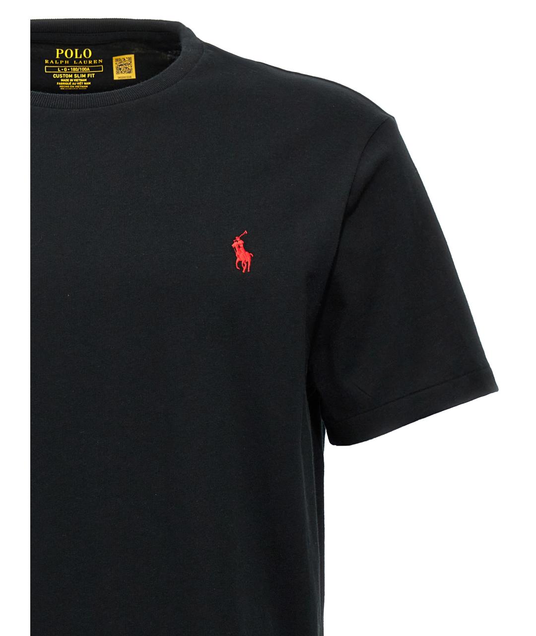 POLO RALPH LAUREN Черная хлопковая футболка, фото 3