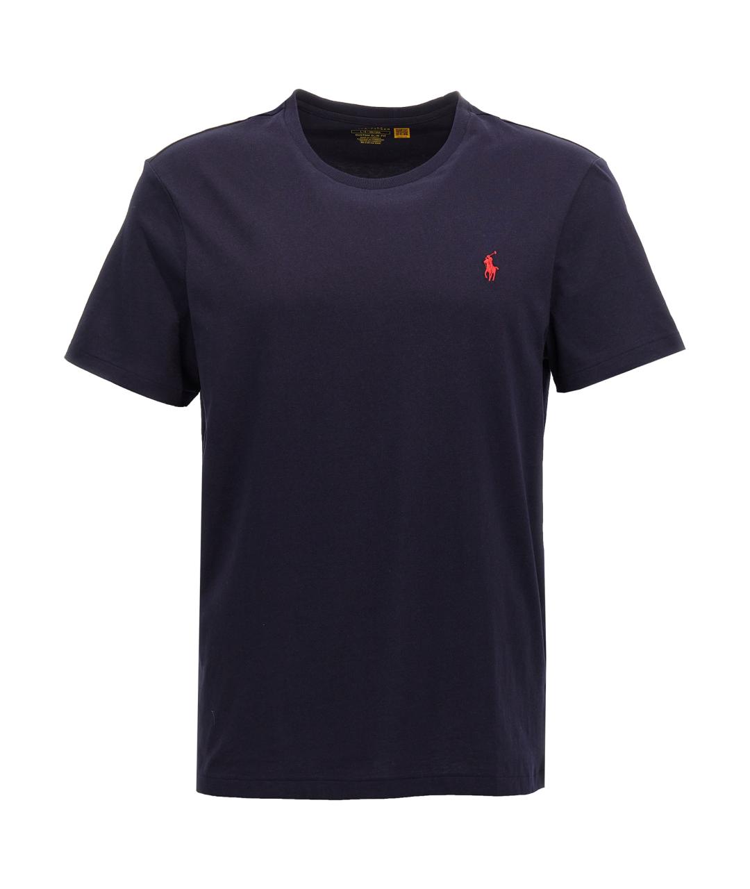 POLO RALPH LAUREN Синяя хлопковая футболка, фото 1
