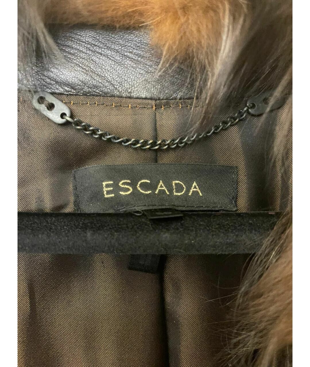 ESCADA Коричневая меховая шуба, фото 3