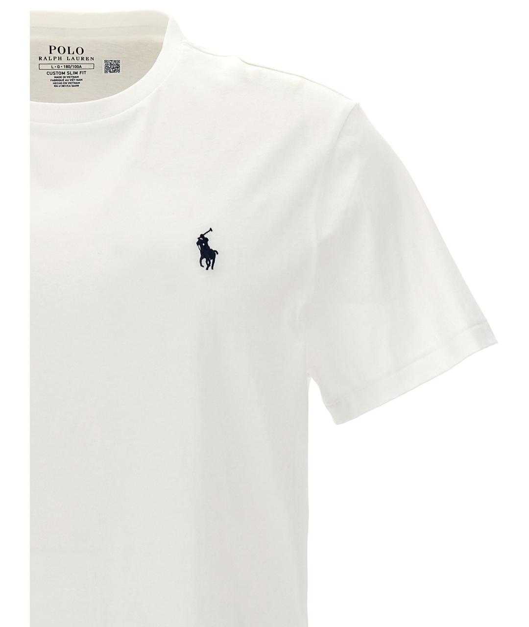POLO RALPH LAUREN Белая хлопковая футболка, фото 3