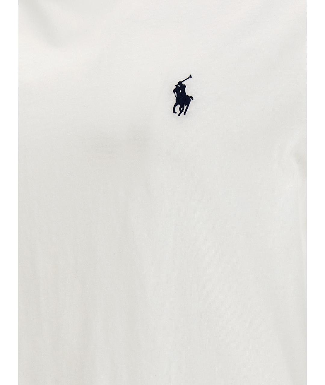 POLO RALPH LAUREN Белая хлопковая футболка, фото 4