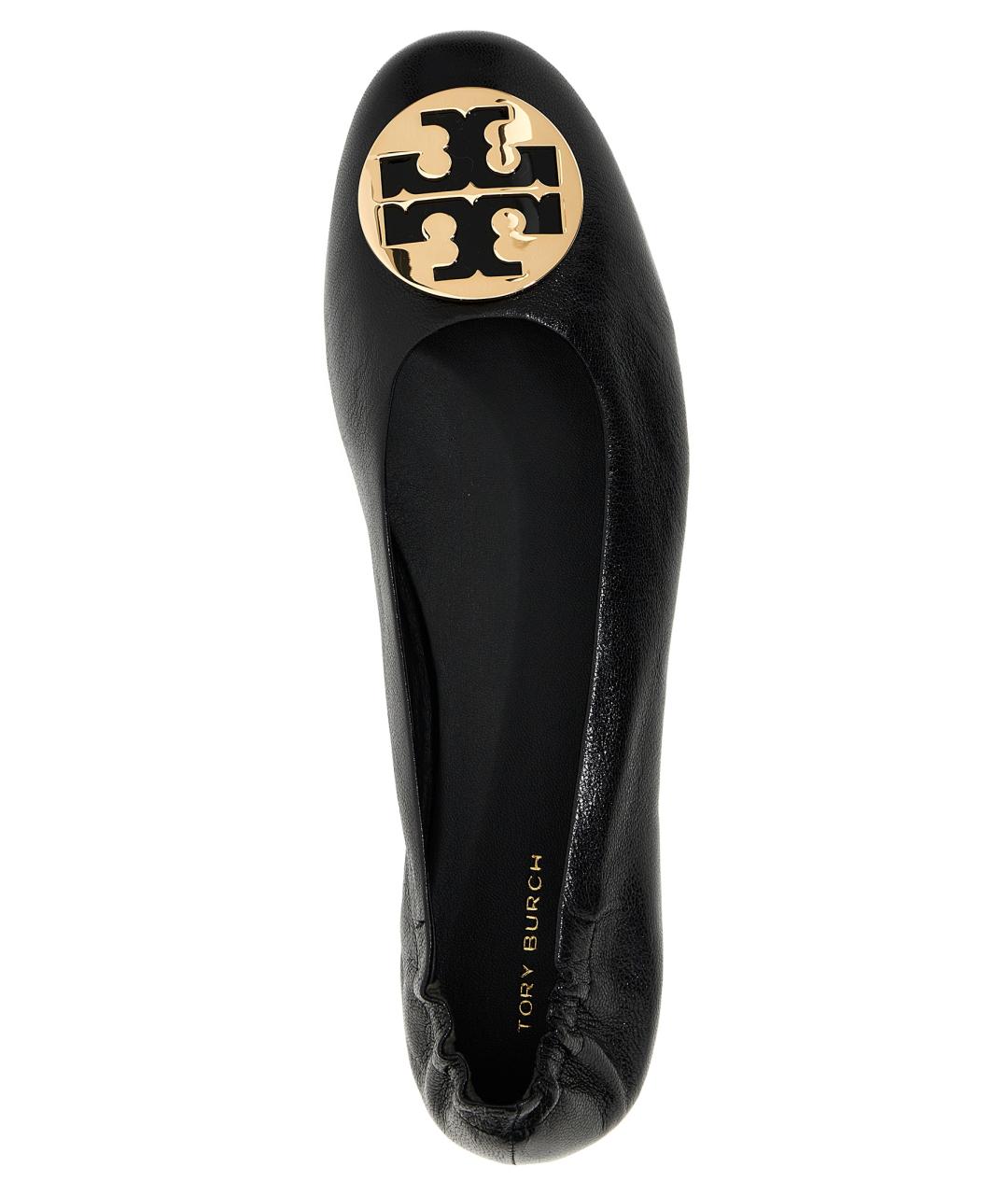 TORY BURCH Черные кожаные балетки, фото 3