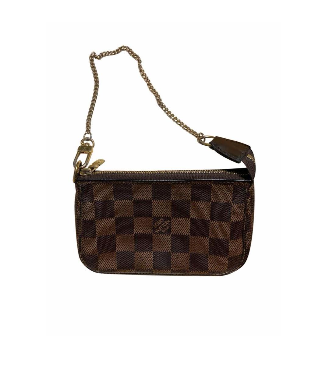 LOUIS VUITTON Коричневая кожаная сумка с короткими ручками, фото 1
