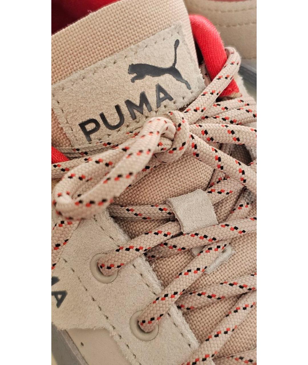 PUMA Бежевые кожаные кеды, фото 7