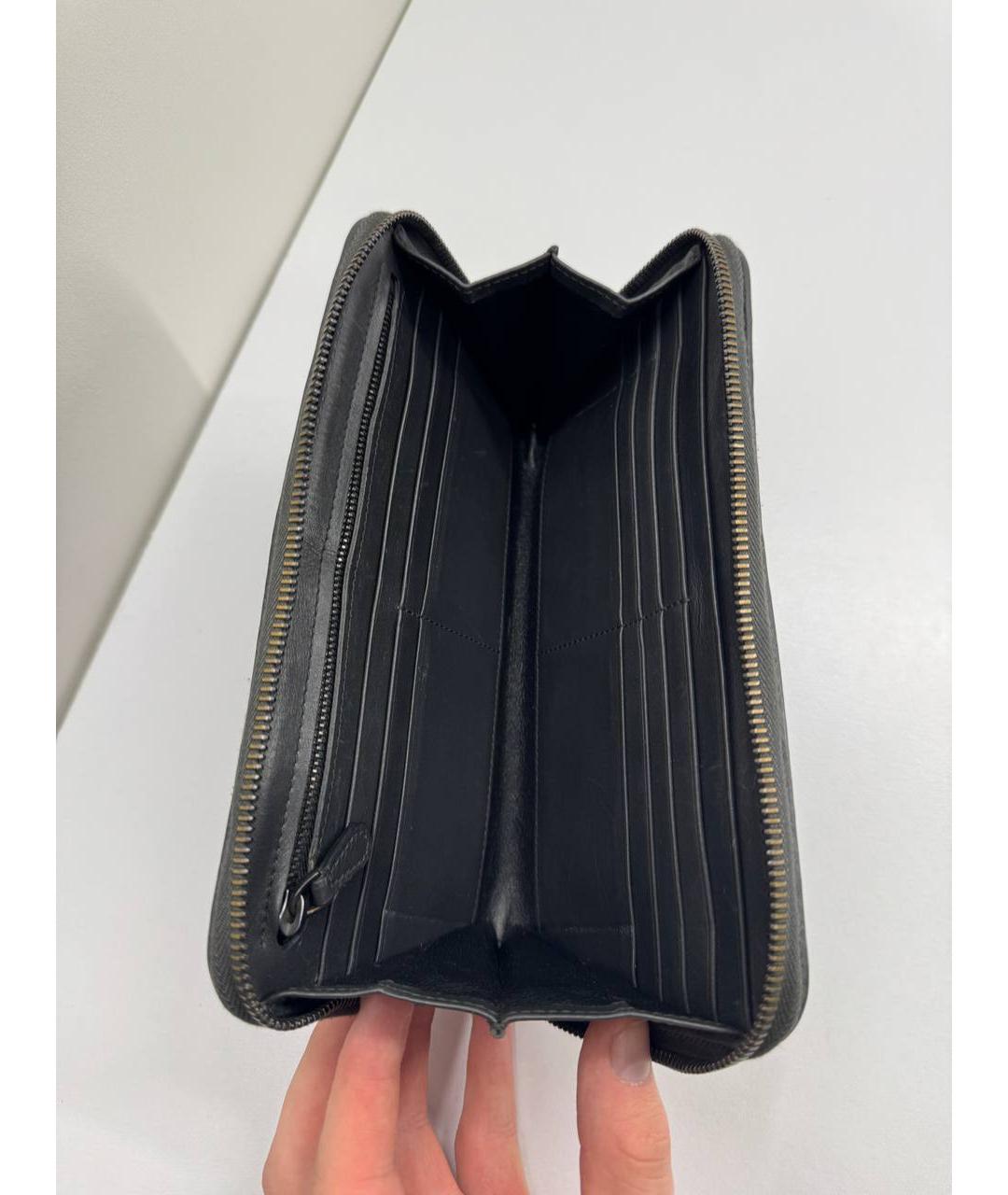 BOTTEGA VENETA Серый кожаный кошелек, фото 8