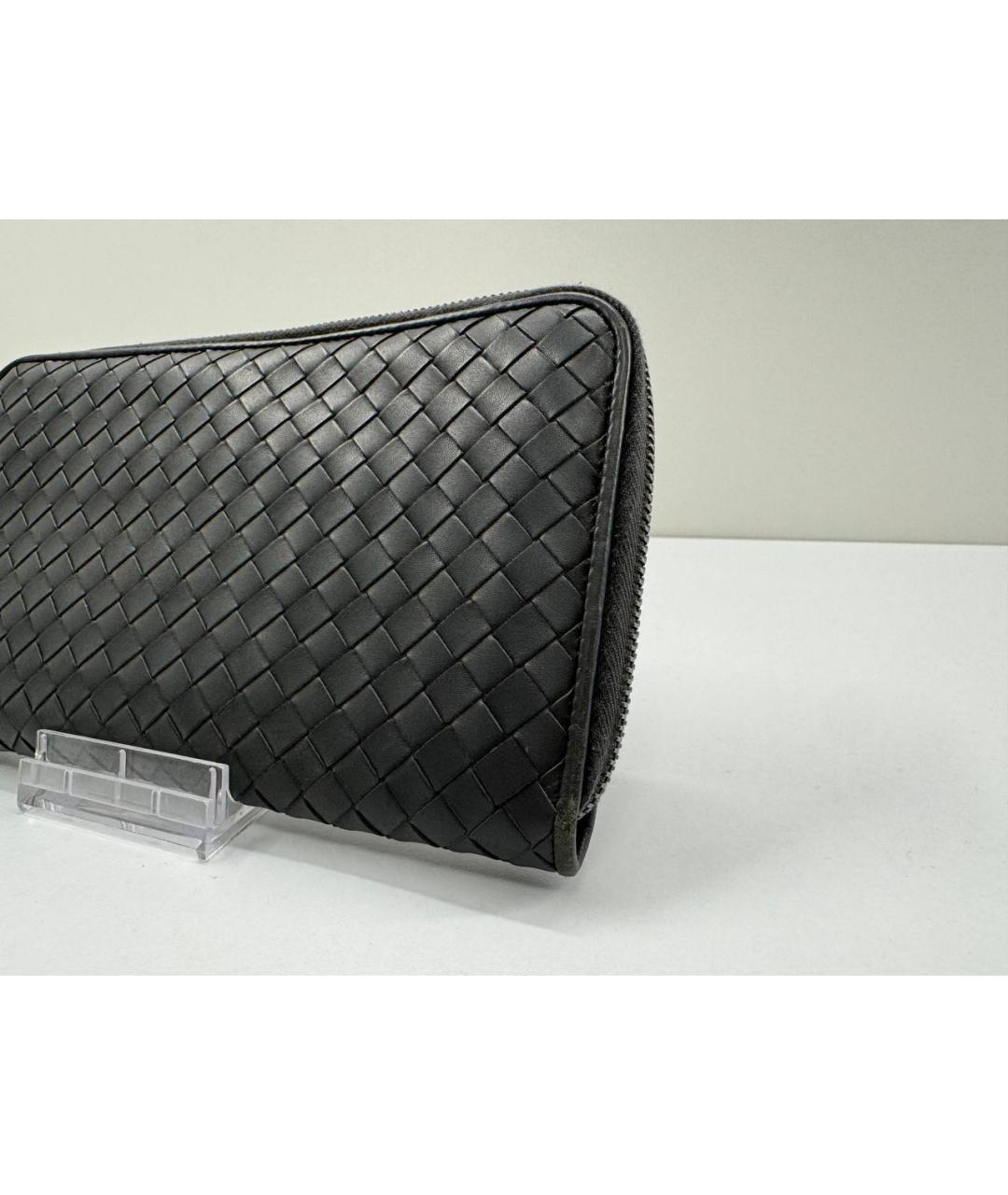 BOTTEGA VENETA Серый кожаный кошелек, фото 7