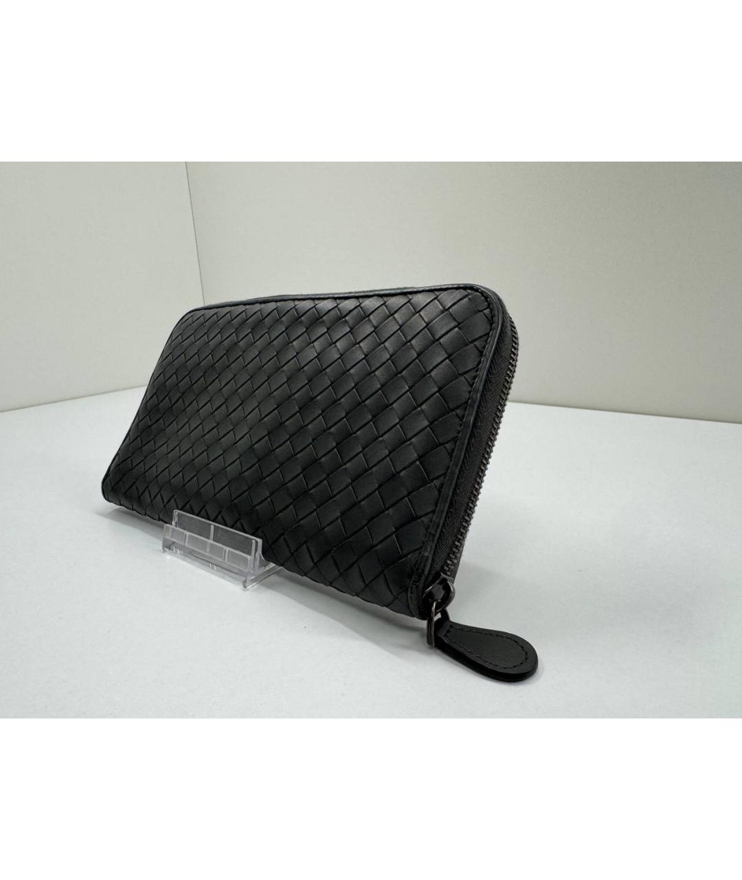 BOTTEGA VENETA Серый кожаный кошелек, фото 4