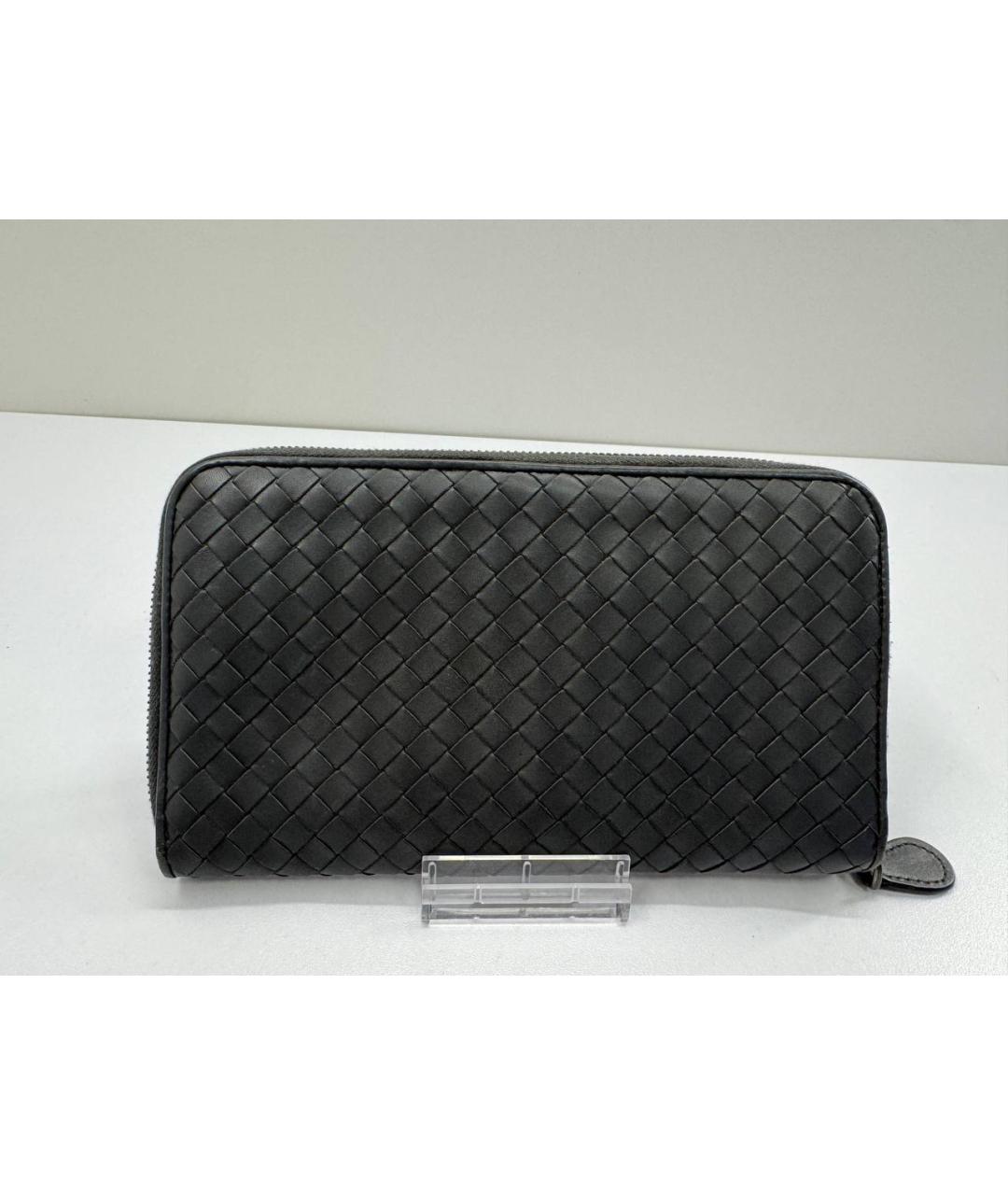 BOTTEGA VENETA Серый кожаный кошелек, фото 2