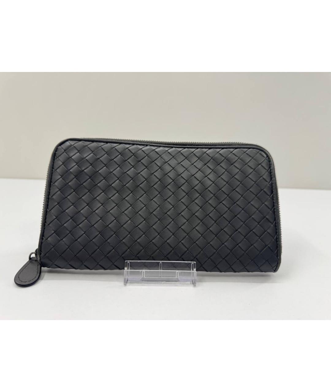 BOTTEGA VENETA Серый кожаный кошелек, фото 5