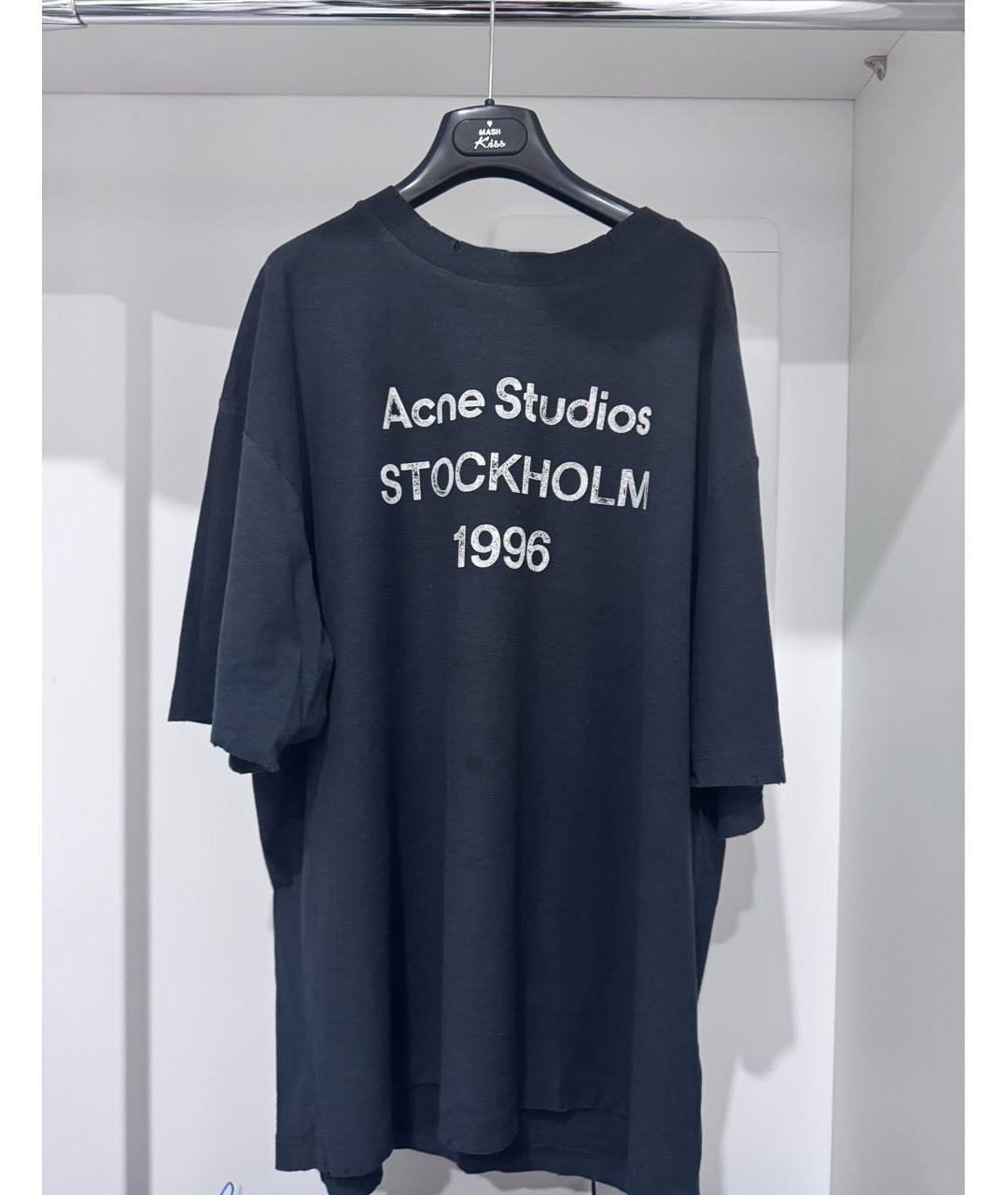 ACNE STUDIOS Черная хлопковая майка, фото 3