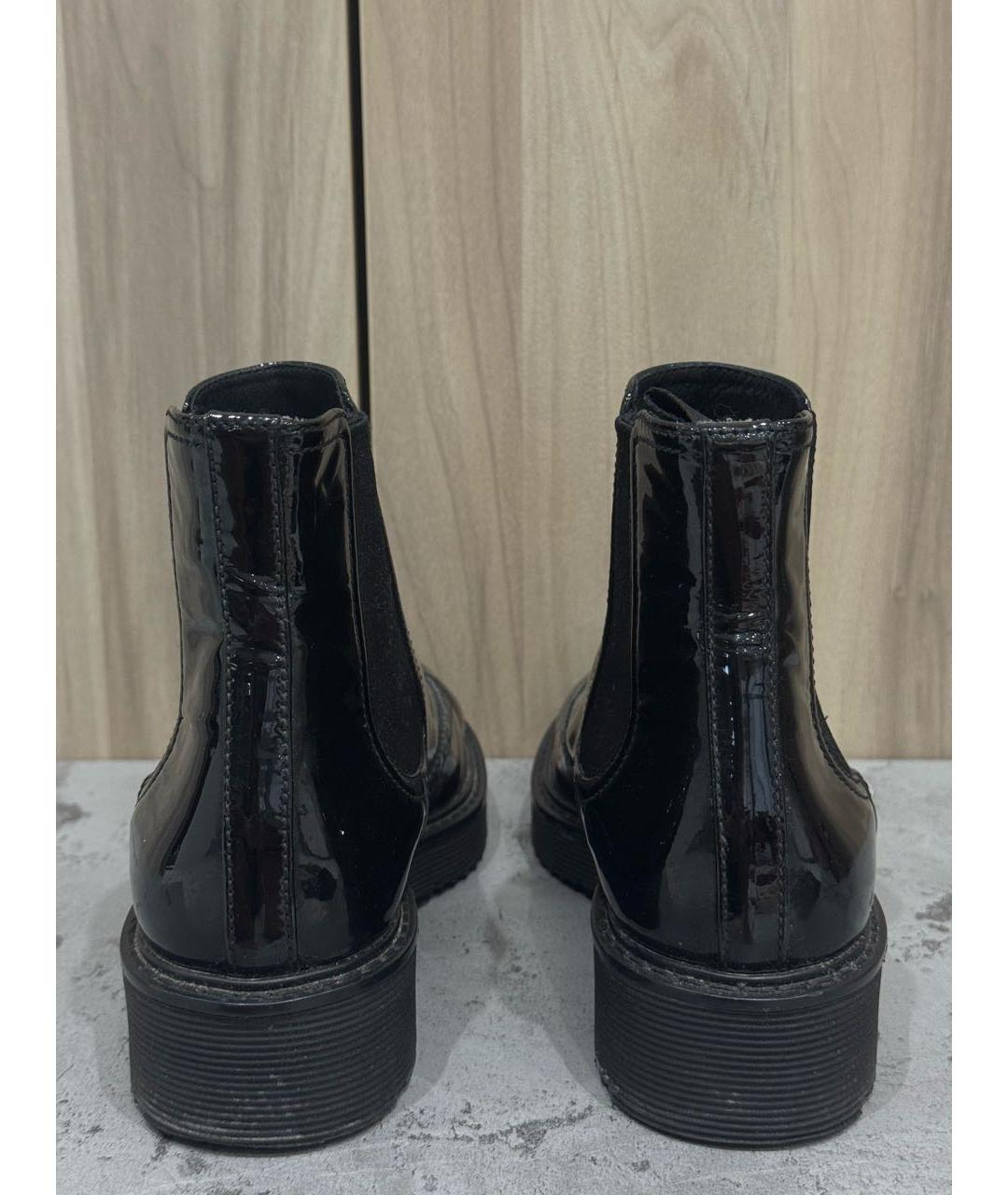 PRADA Черные ботинки из лакированной кожи, фото 4