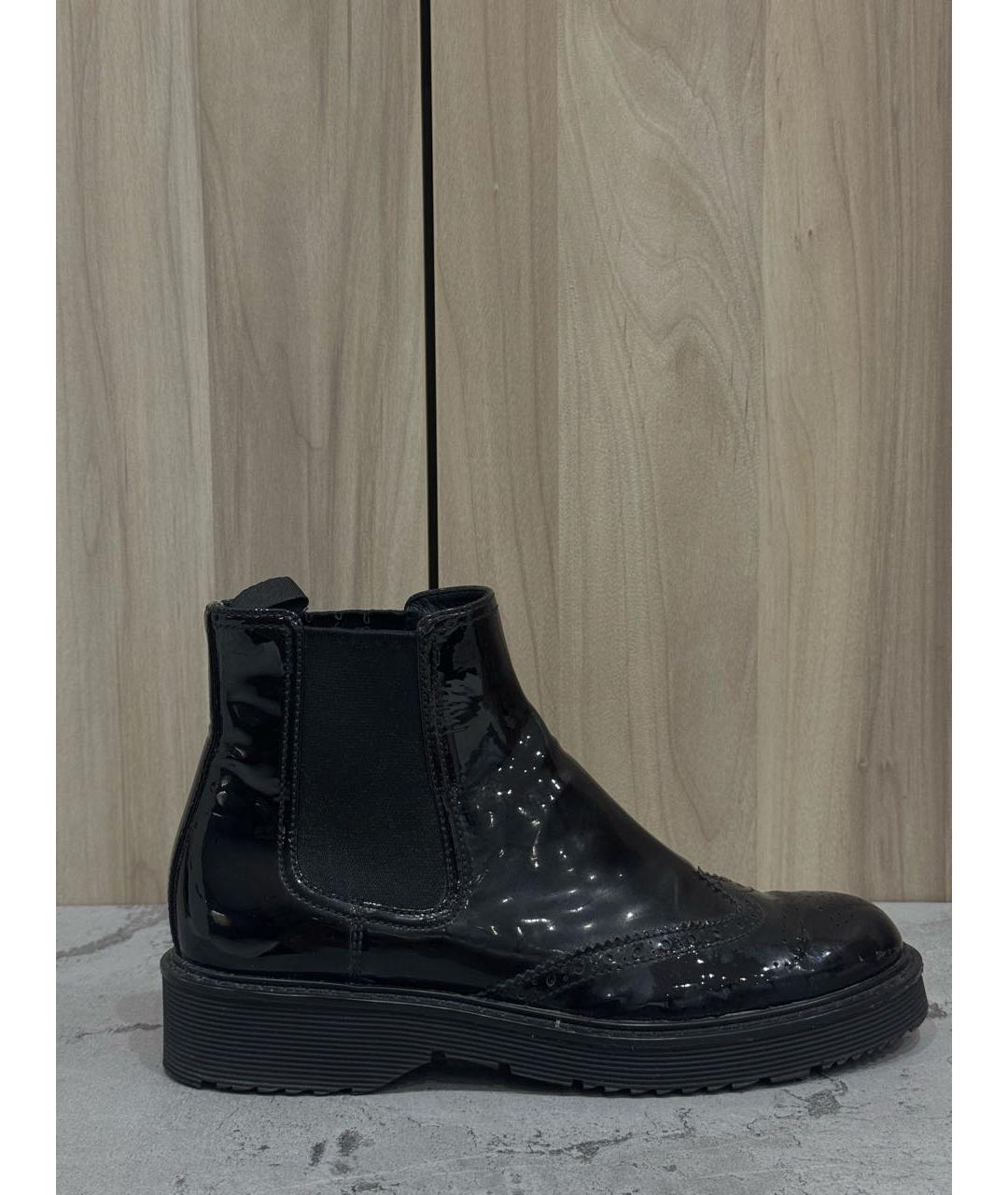 PRADA Черные ботинки из лакированной кожи, фото 8