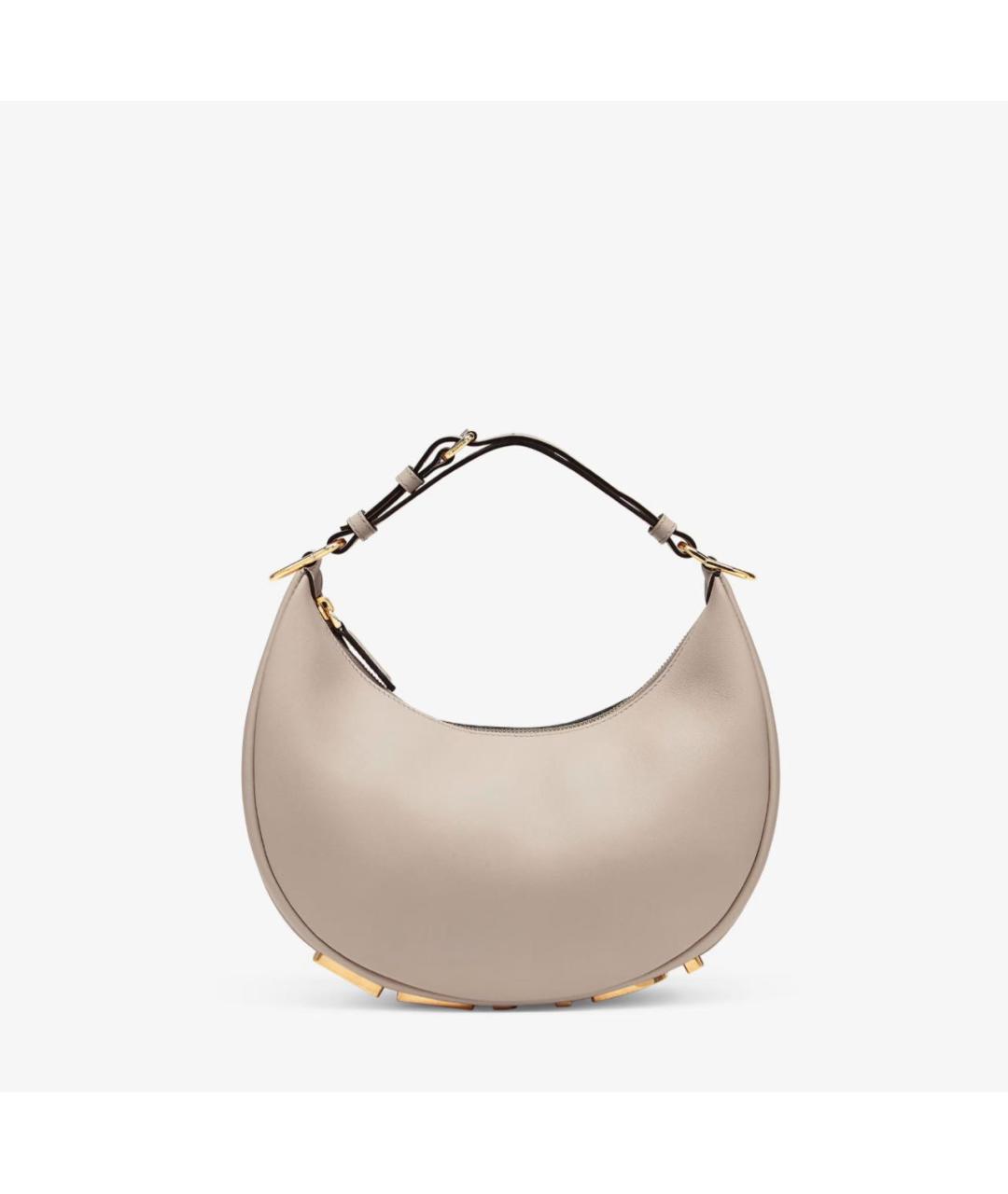 FENDI Бежевая кожаная сумка через плечо, фото 5