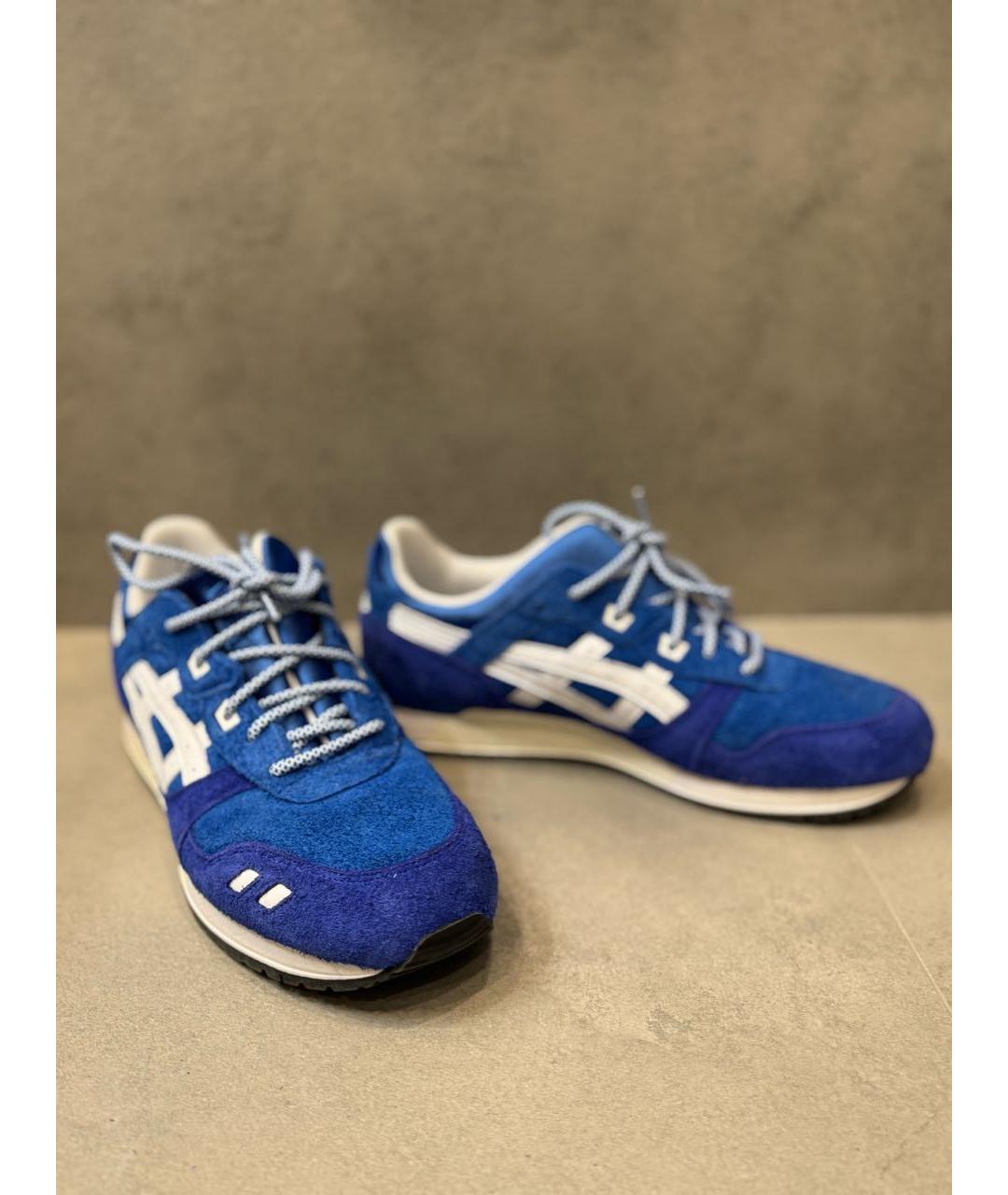 ASICS Синие замшевые низкие кроссовки / кеды, фото 5