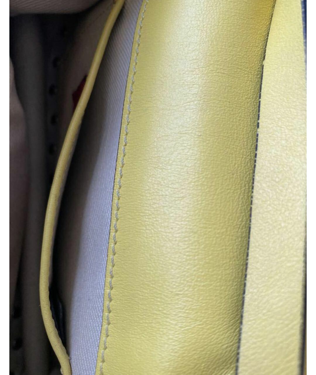 VALENTINO Желтая кожаная сумка тоут, фото 7