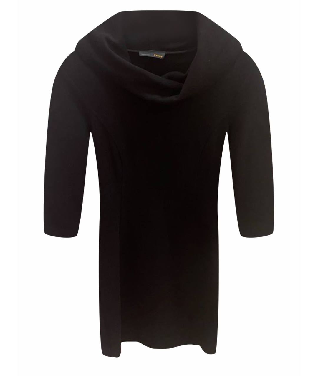 FENDI Черное шерстяное платье, фото 1