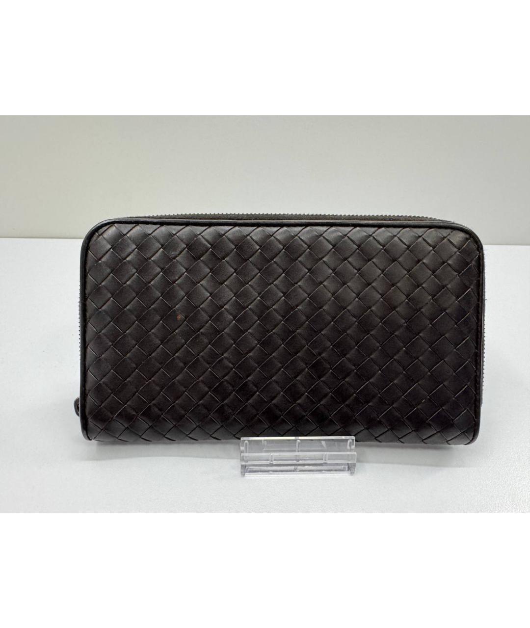 BOTTEGA VENETA Коричневый кожаный кошелек, фото 5