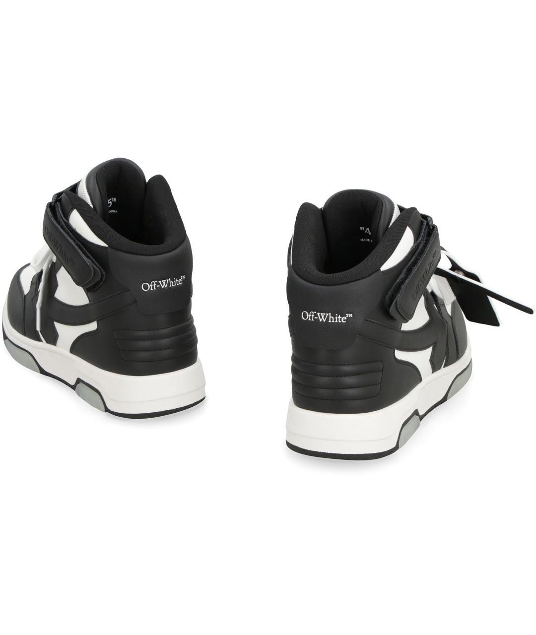 OFF-WHITE Черные синтетические высокие кроссовки / кеды, фото 3