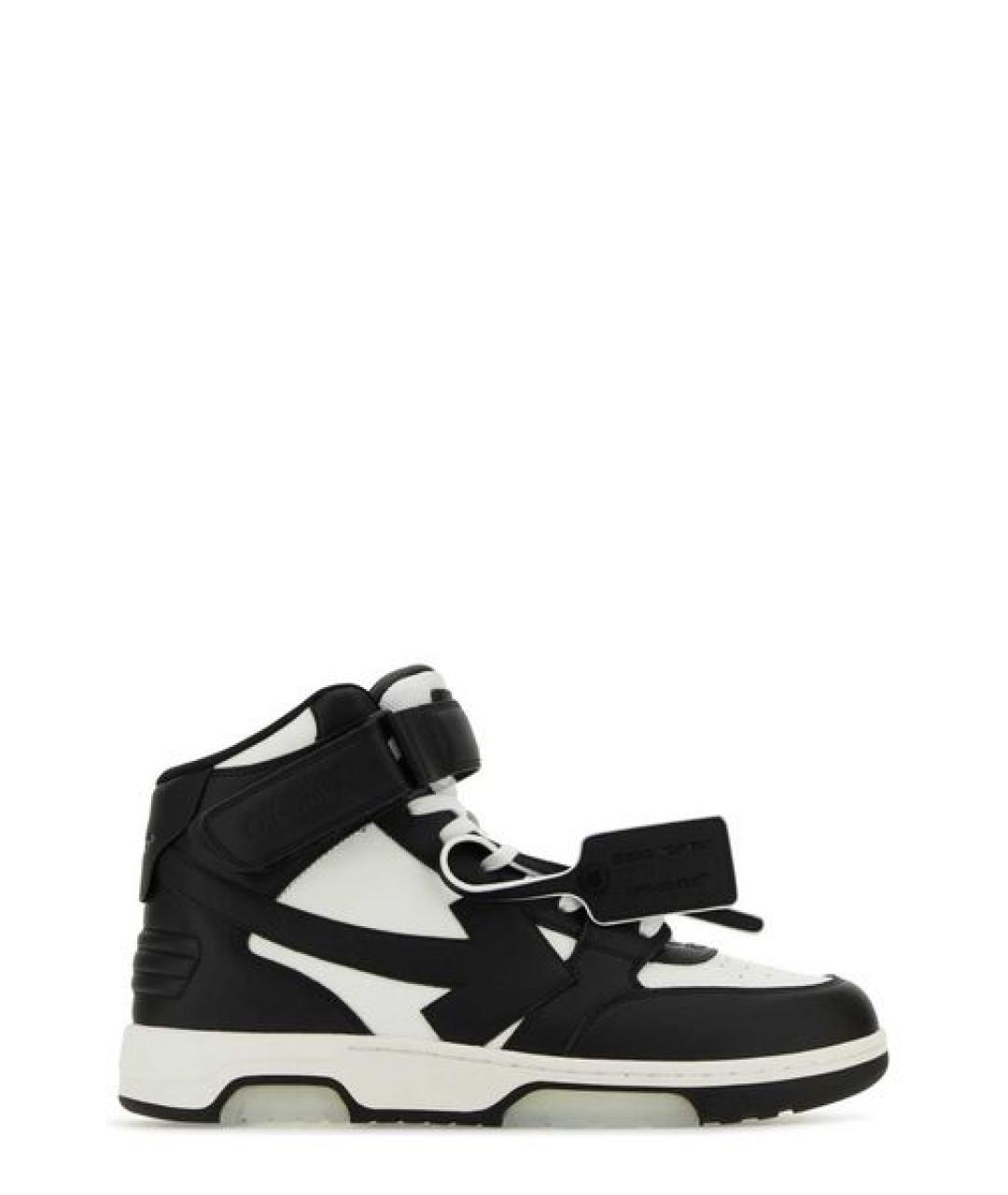 OFF-WHITE Черные синтетические высокие кроссовки / кеды, фото 1