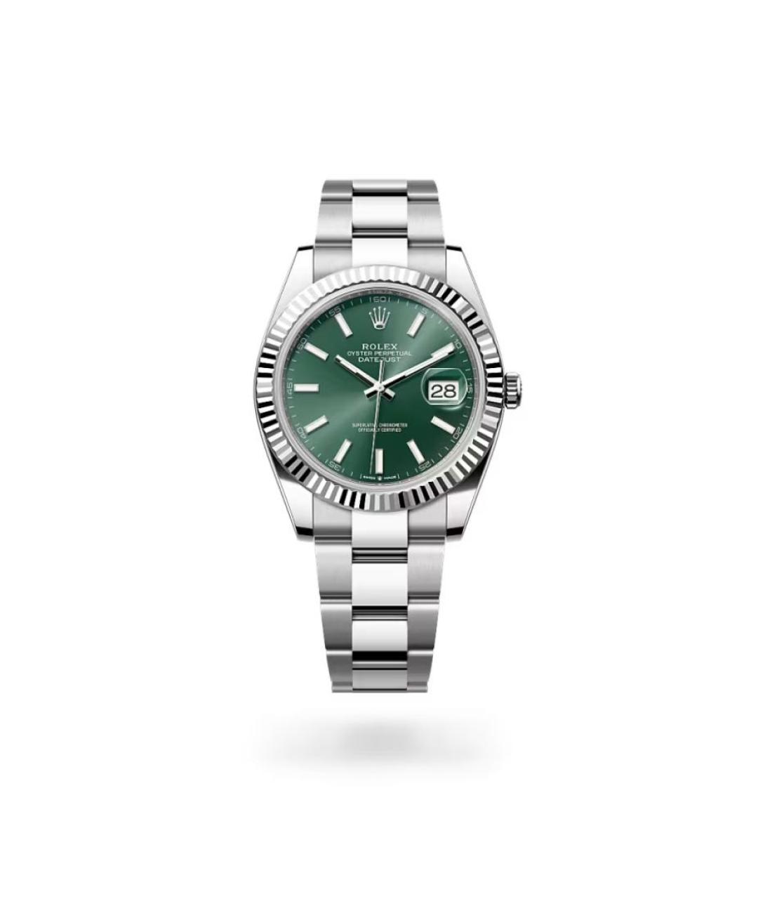 ROLEX Зеленые часы из белого золота, фото 1