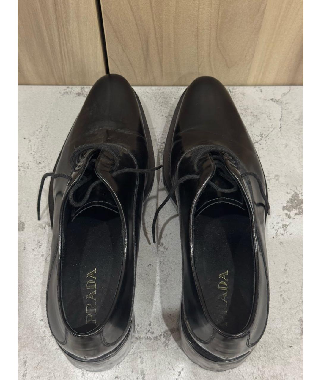 PRADA Черные ботинки из лакированной кожи, фото 3