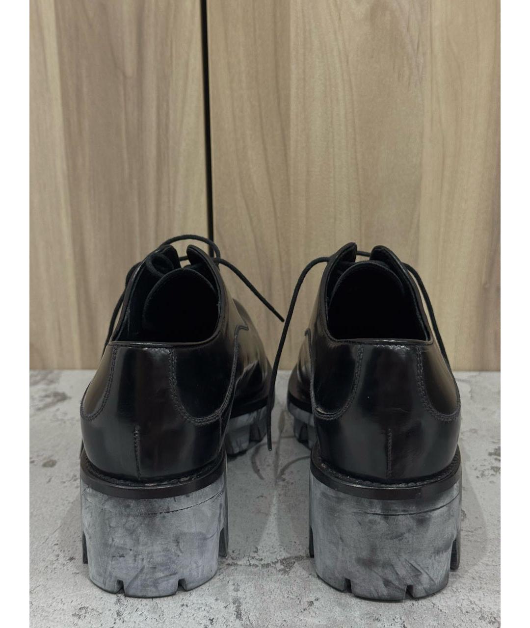 PRADA Черные ботинки из лакированной кожи, фото 4