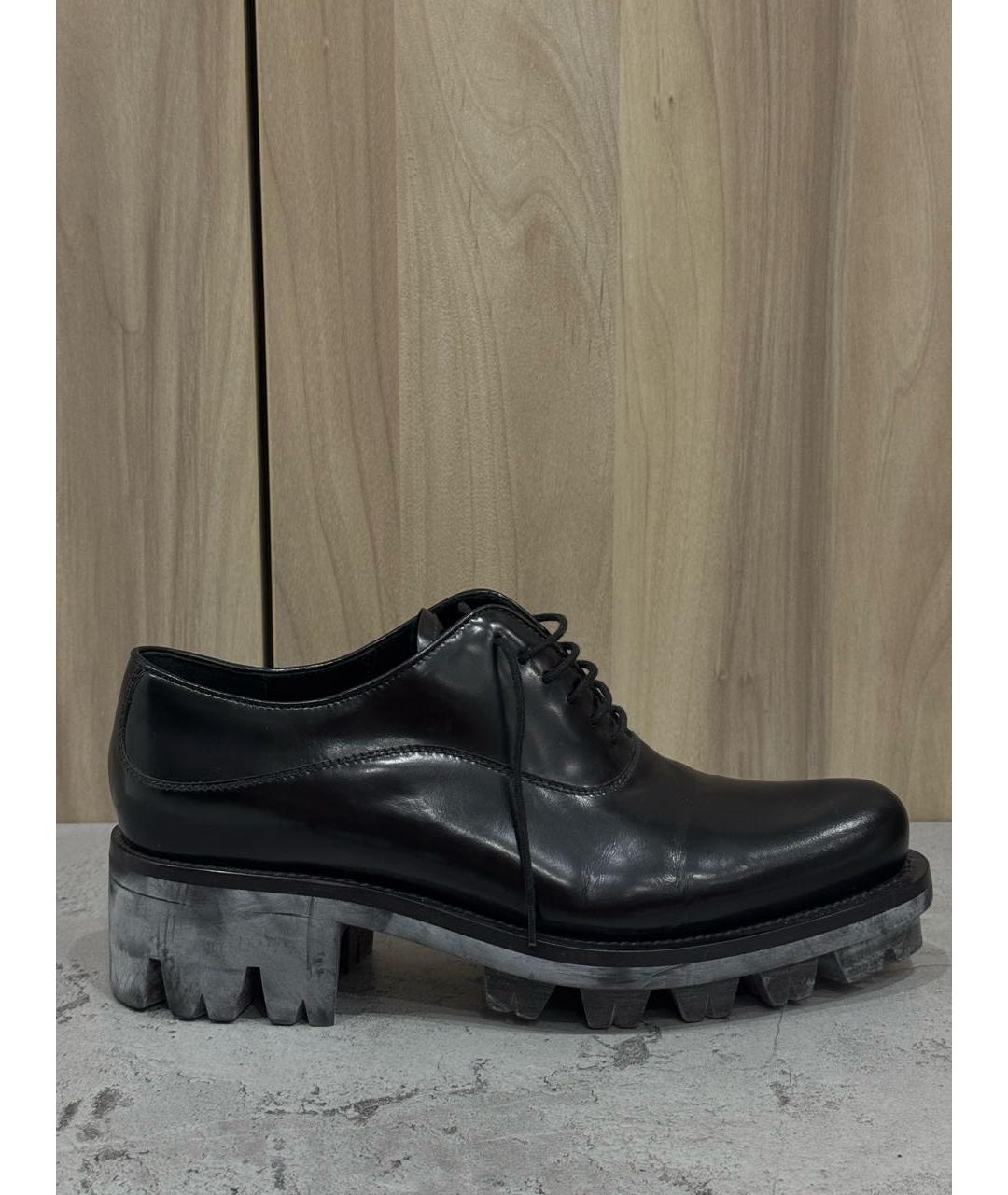 PRADA Черные ботинки из лакированной кожи, фото 7
