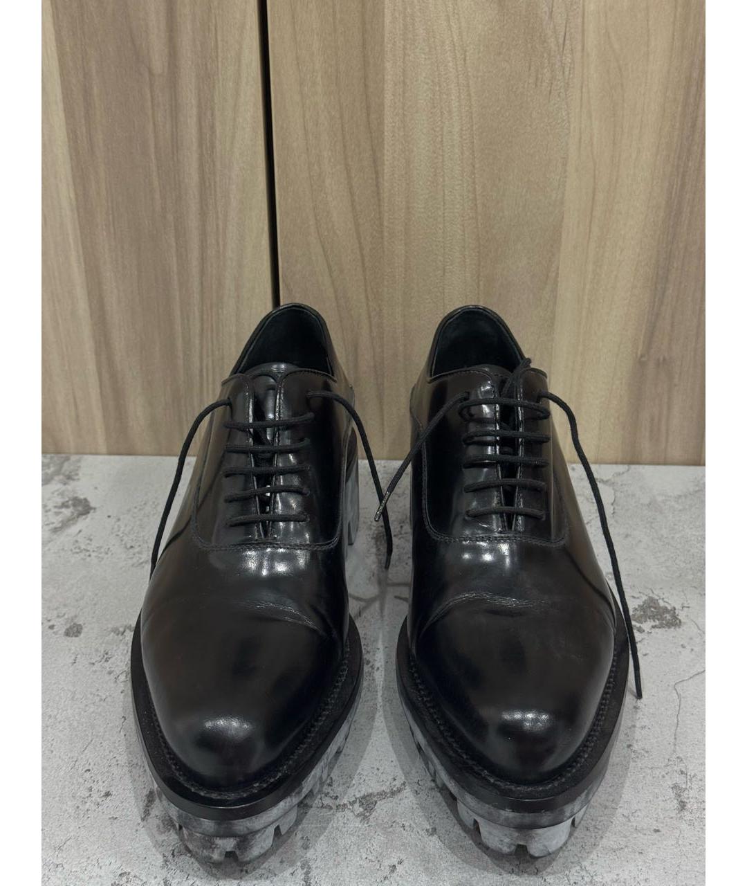 PRADA Черные ботинки из лакированной кожи, фото 2