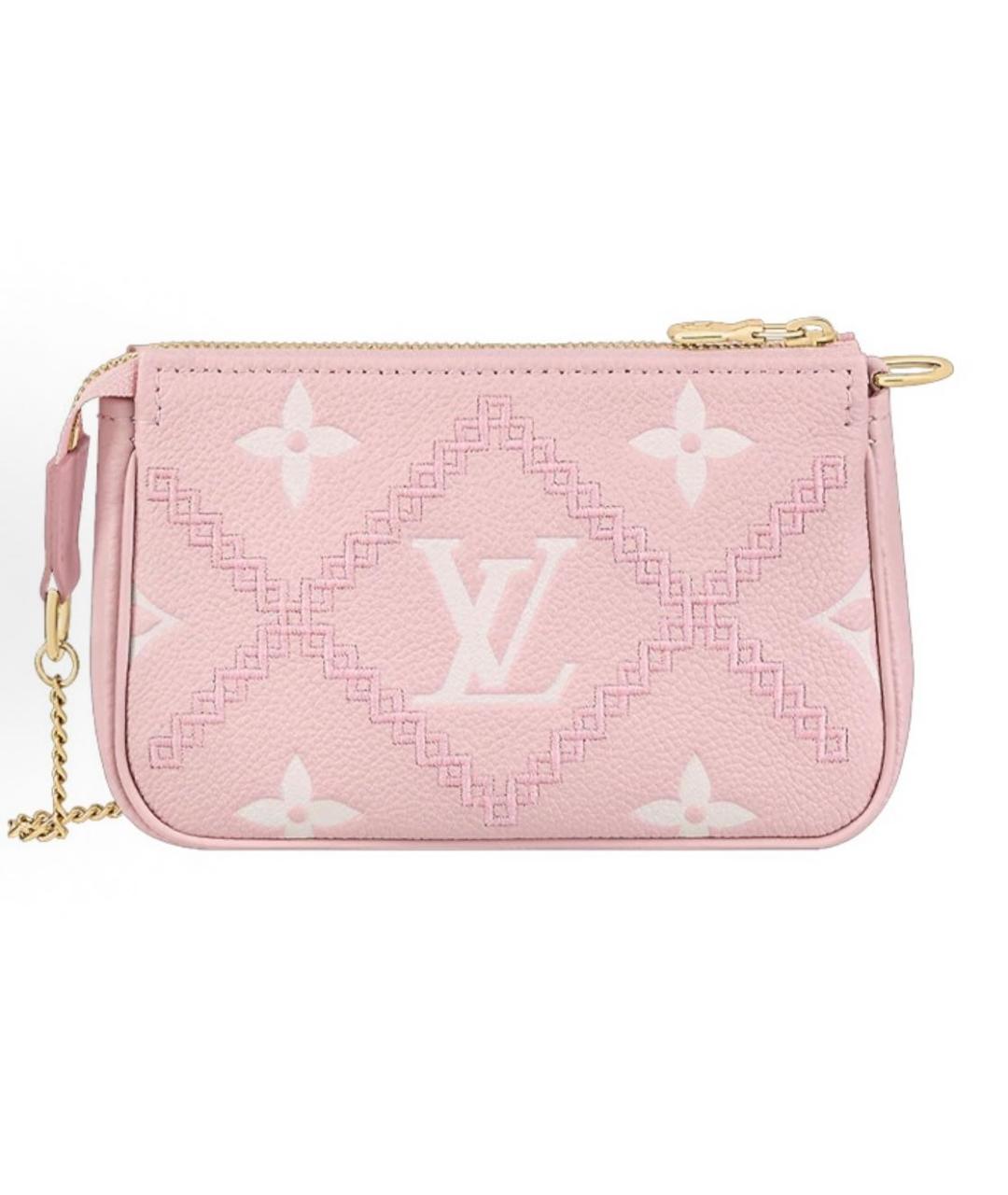 LOUIS VUITTON Розовая кожаная сумка через плечо, фото 4