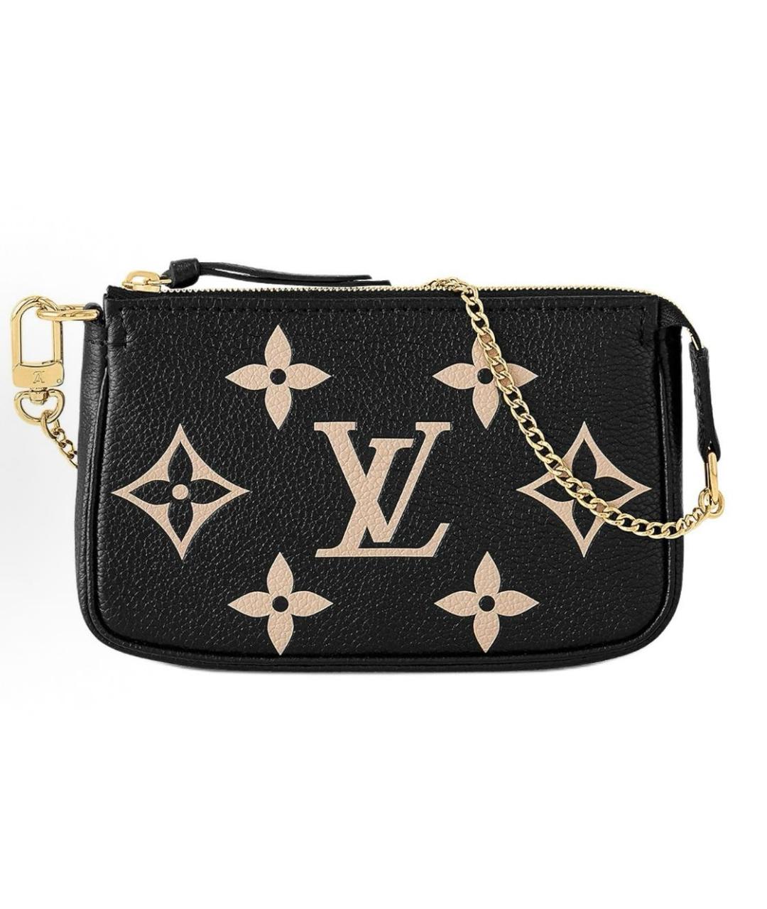 LOUIS VUITTON Черная кожаная сумка через плечо, фото 7