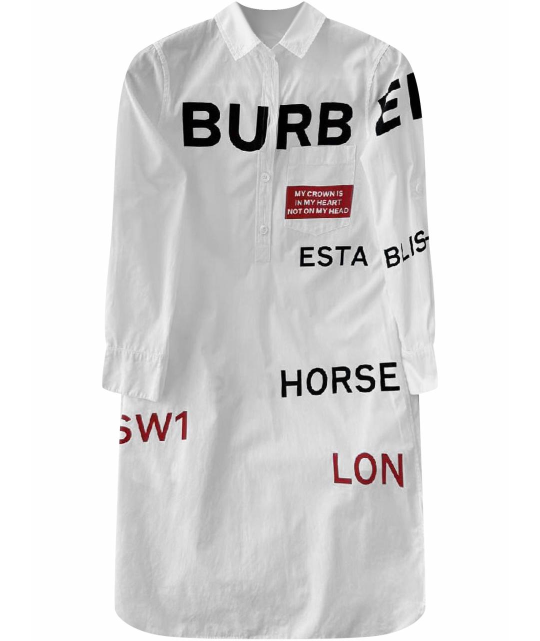 BURBERRY Белое повседневное платье, фото 1