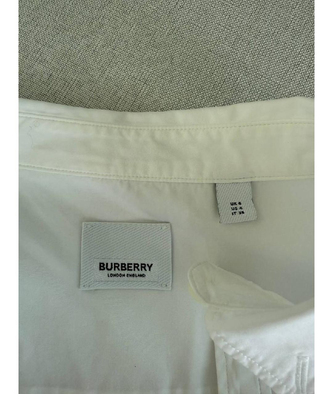 BURBERRY Белое повседневное платье, фото 4